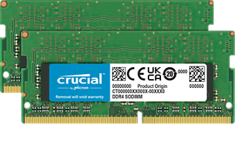 Crucial 64GB Kit (32GBx2) DDR4-3200 SODIMM