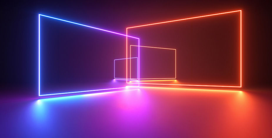Ai Neon Rectagles Overlapping
