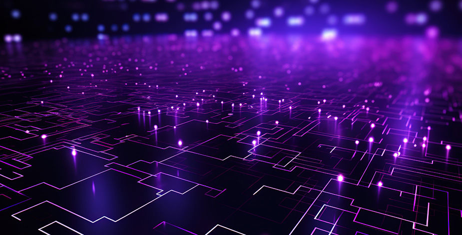 Colorful 3D tech lines in different shapes