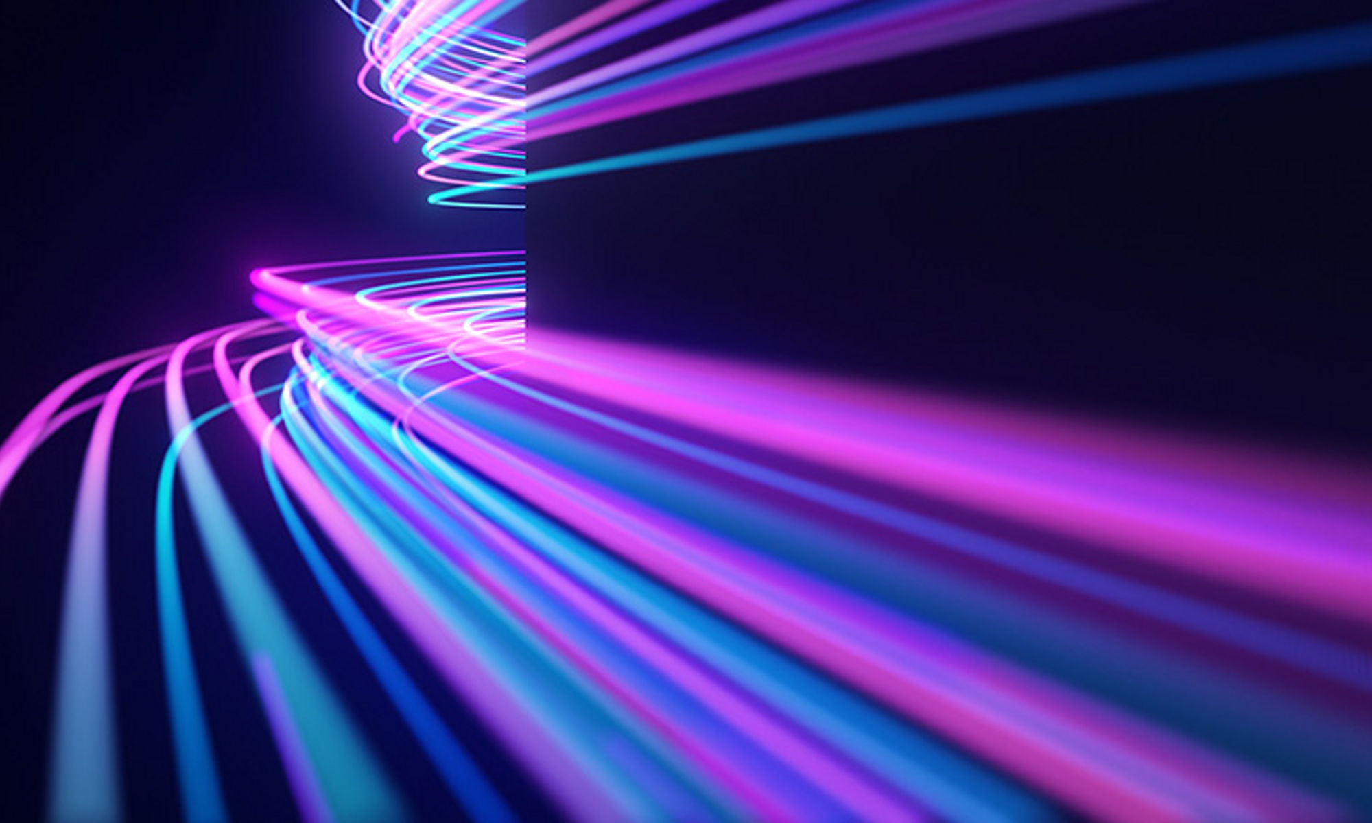 Abstract neon light streaks motion background