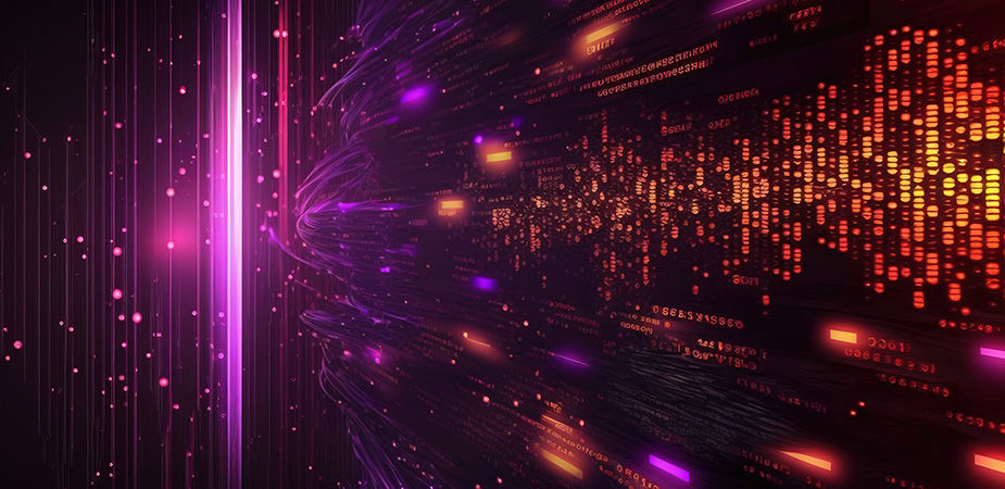 データと数字が連なる画像