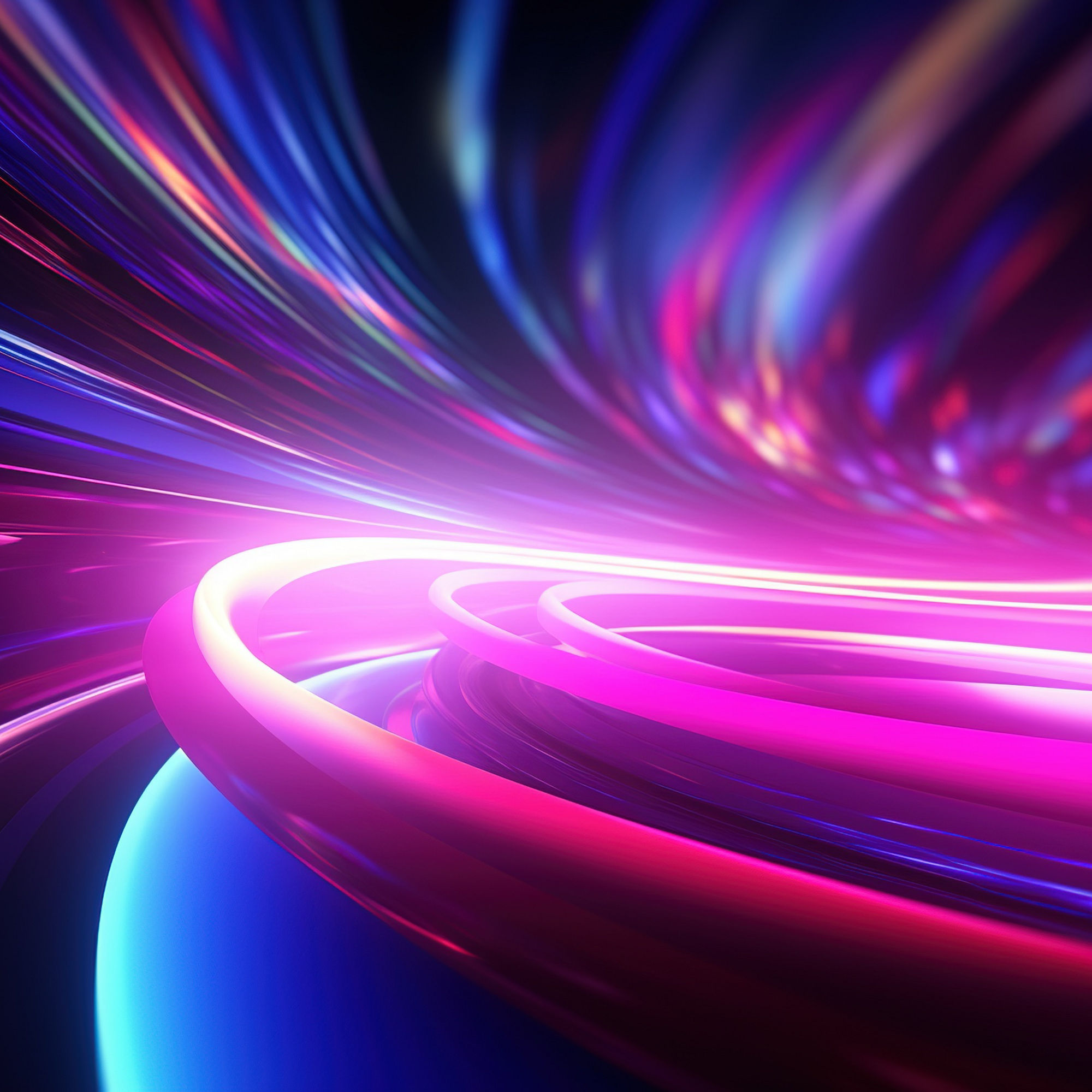 abstract futuristic background with pink blue glowing neon moving high speed wave lines and bokeh lights. Data transfer concept Fantastic wallpaper