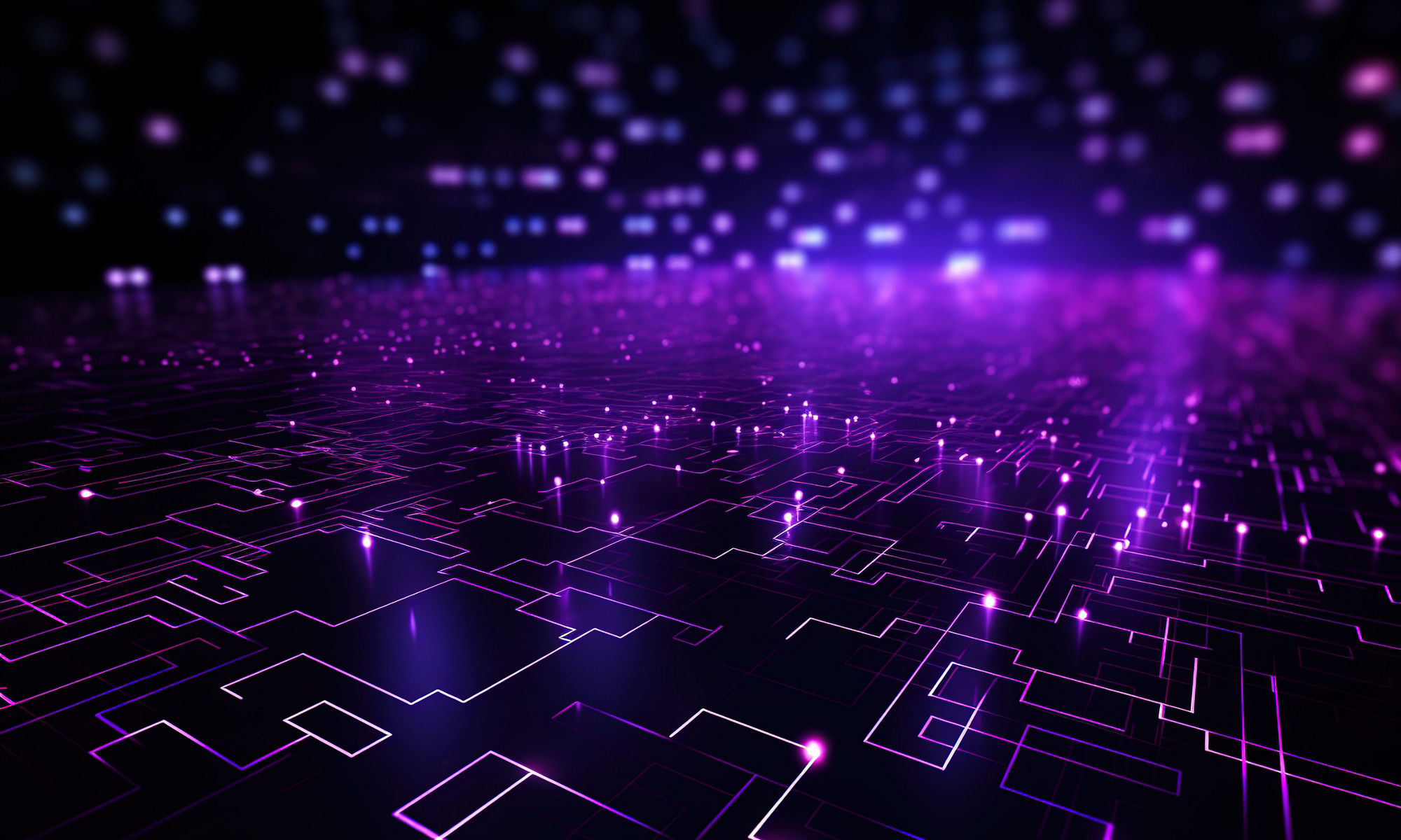 purple futuristic networking technology background, uhd, for music, bigdata, waves, neon, sinthetic, digital ocean, energy gaming illustration of Software Products and presentations. Generative AI    