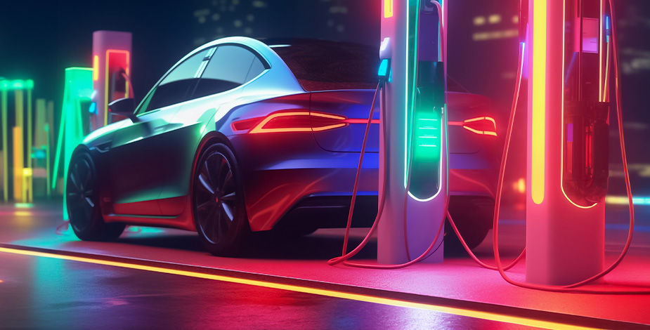 EV Car Charging with RGB lights