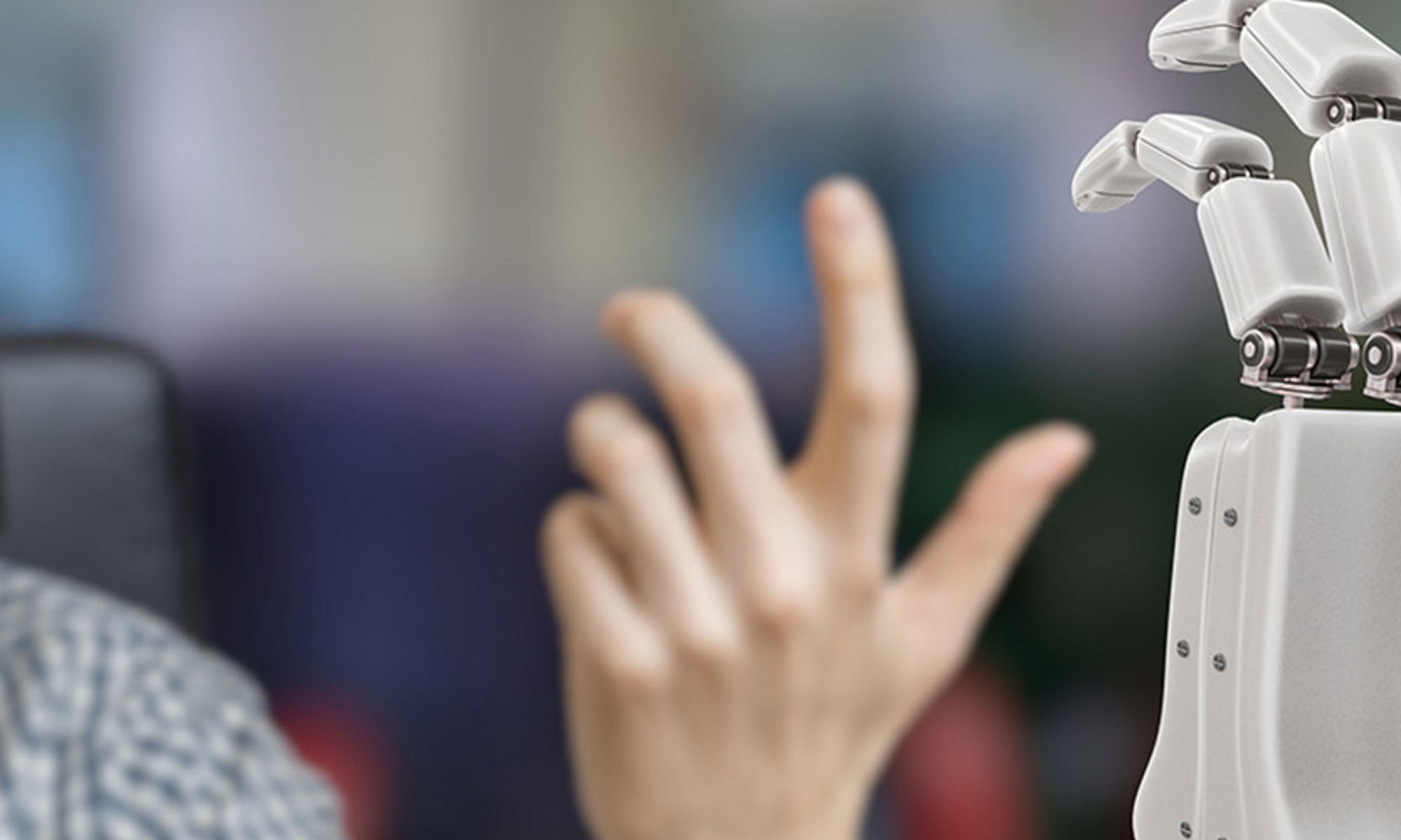 robot hand with AI technology