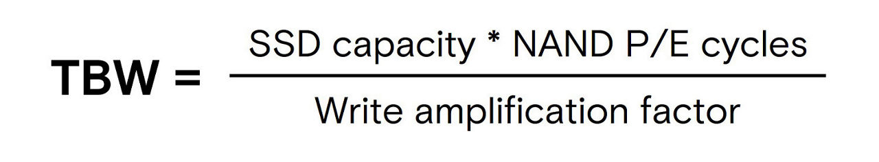 TBW specification formula