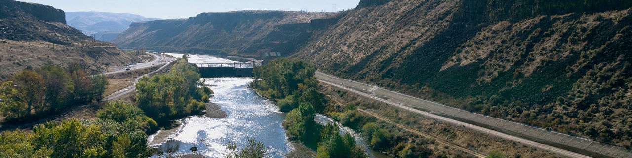 image of a river top view