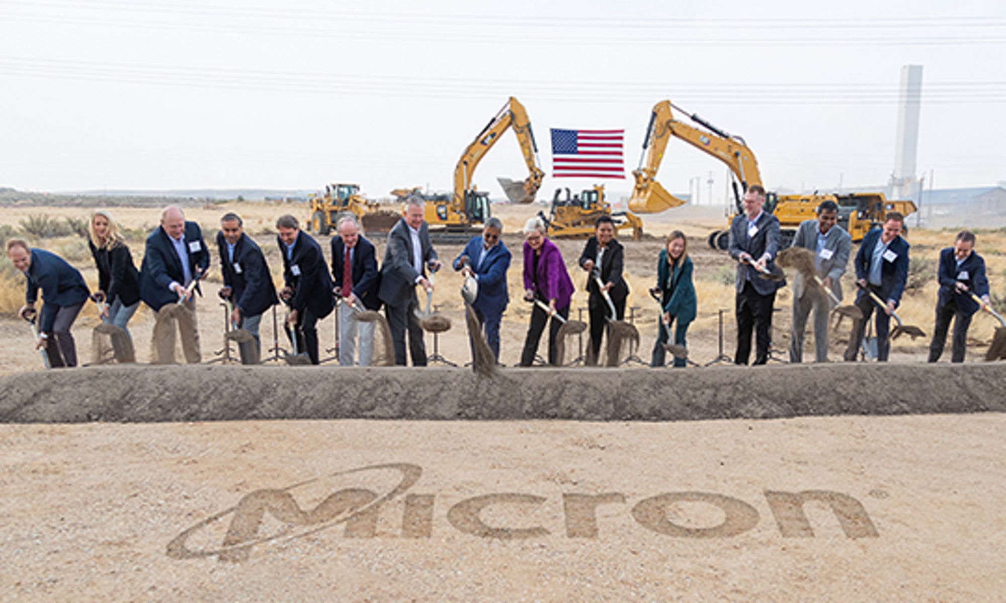 Micron leaders and VIPs attend Boise fab groundbreaking ceremony