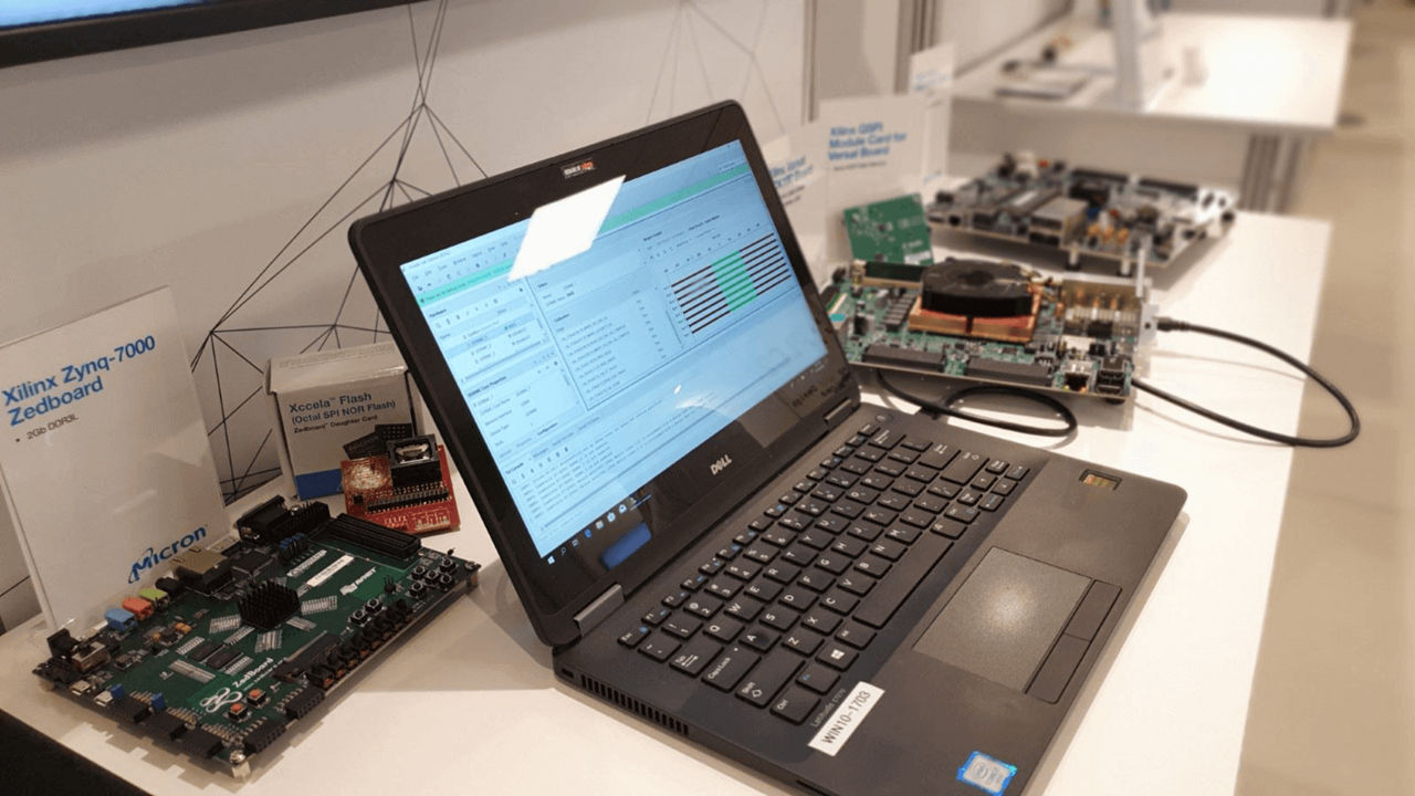 Calibration and data eye scan live demonstration of Versal ACAP development board with Micron DDR4 and LPDDR4x memory at the 2019 XDF in Den Haag