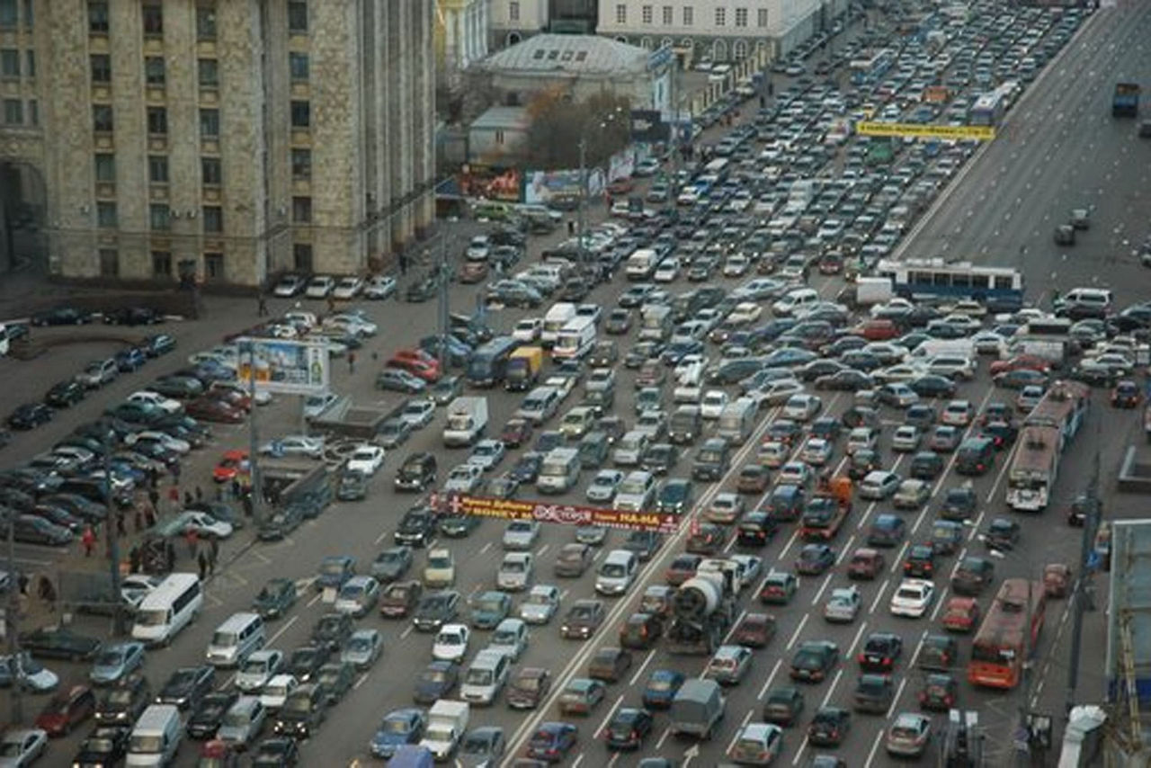 A lot of cars involved in a traffic collision on the freeway