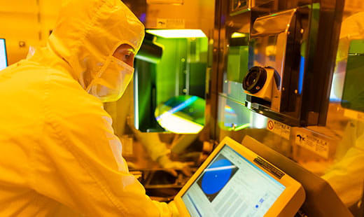 people working in a micron lab