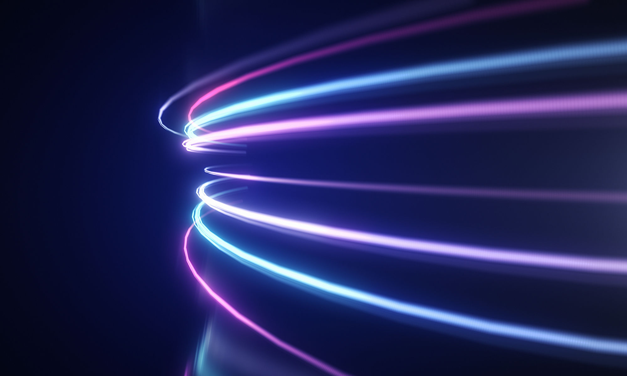 Abstract neon light streaks motion background 4k