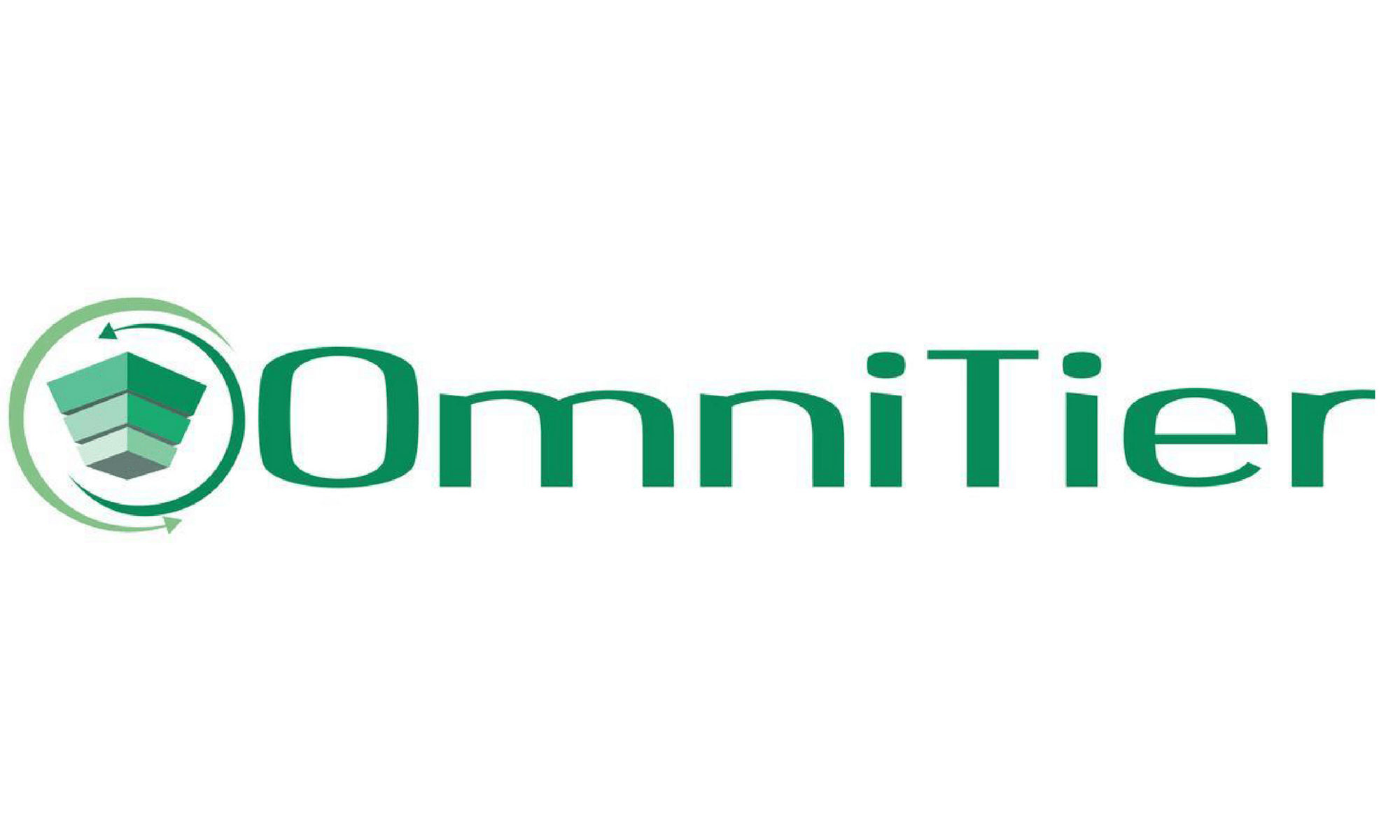 Logo of OmniTier, featuring a green cube and arrow, indicating Micron-backed AI computing in life sciences