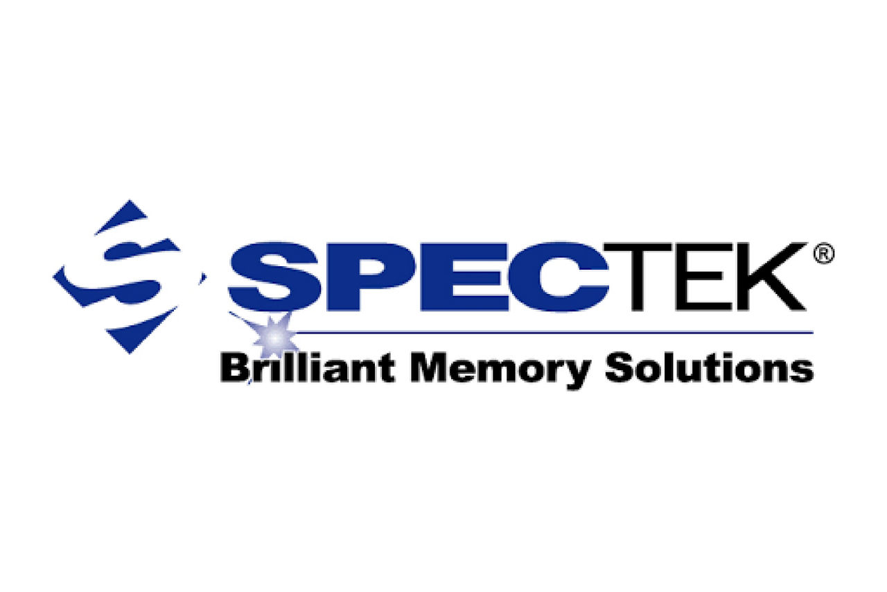 Blue Spectek logo with the tagline 'Brilliant Memory Solutions' signifying Micron Technology�s intellectual property