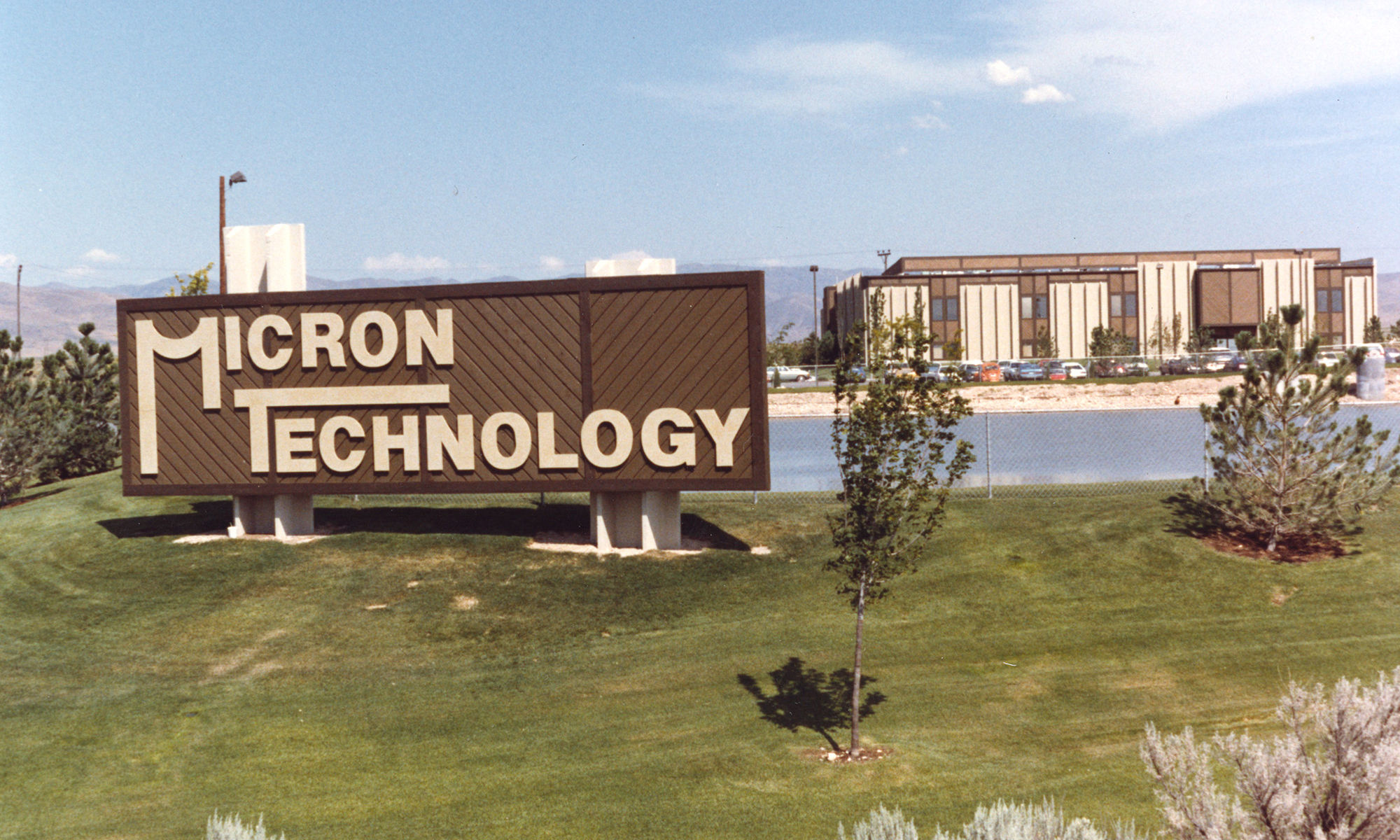 original Micron office sign 