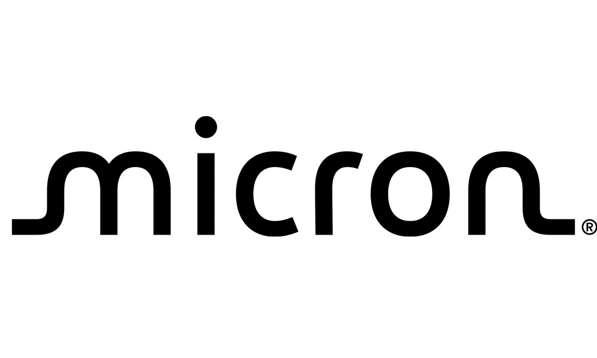 Black micron logo