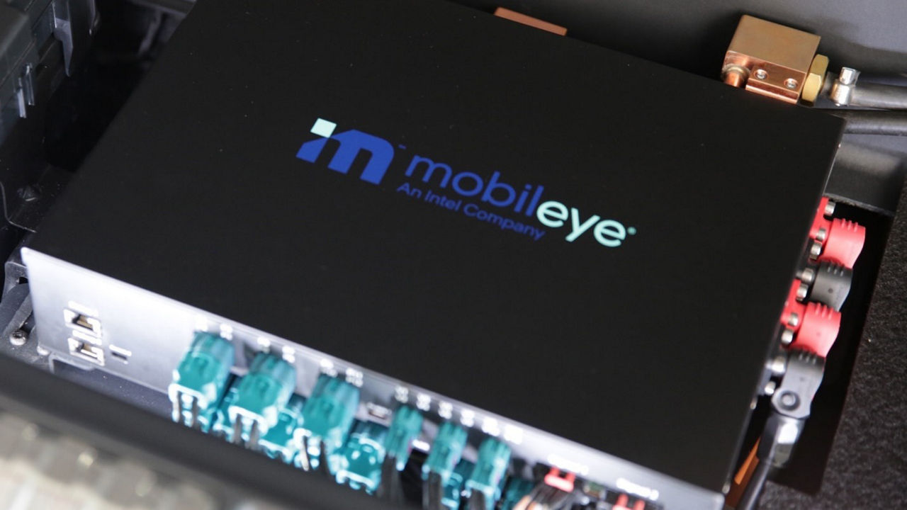 mobileye written on a device