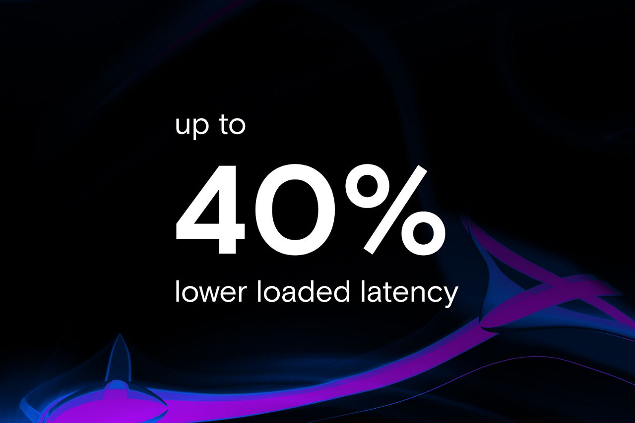 40% lower latency for capacity and bandwidth