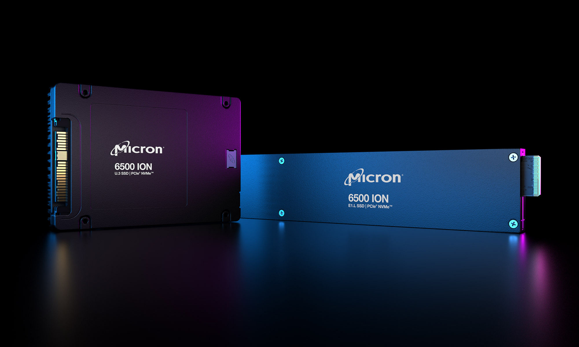 Two Micron 6500 ION SSDs 