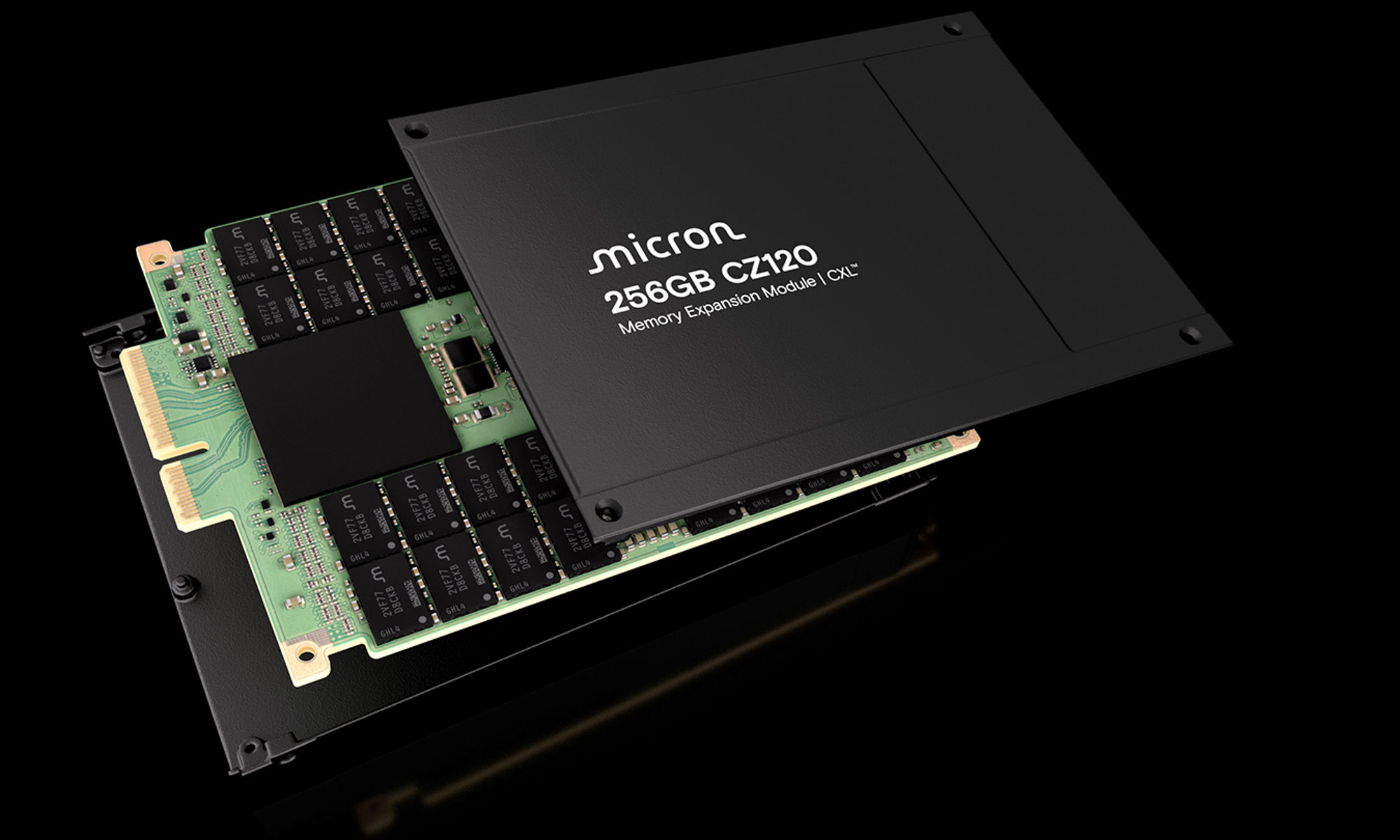 Micron 256GB CZ120メモリ拡張モジュールCXLの画像