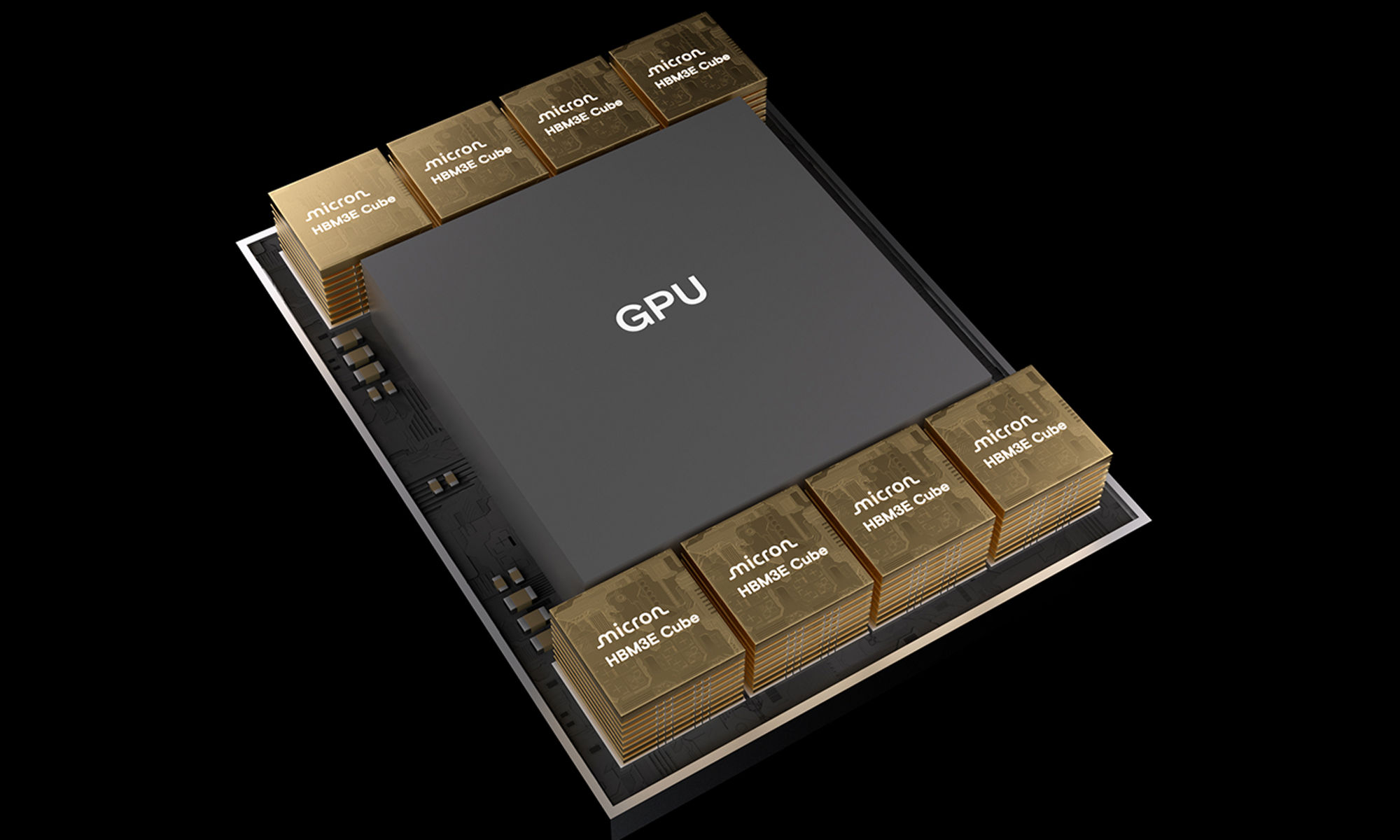 Rendering of Micron HBM3E product