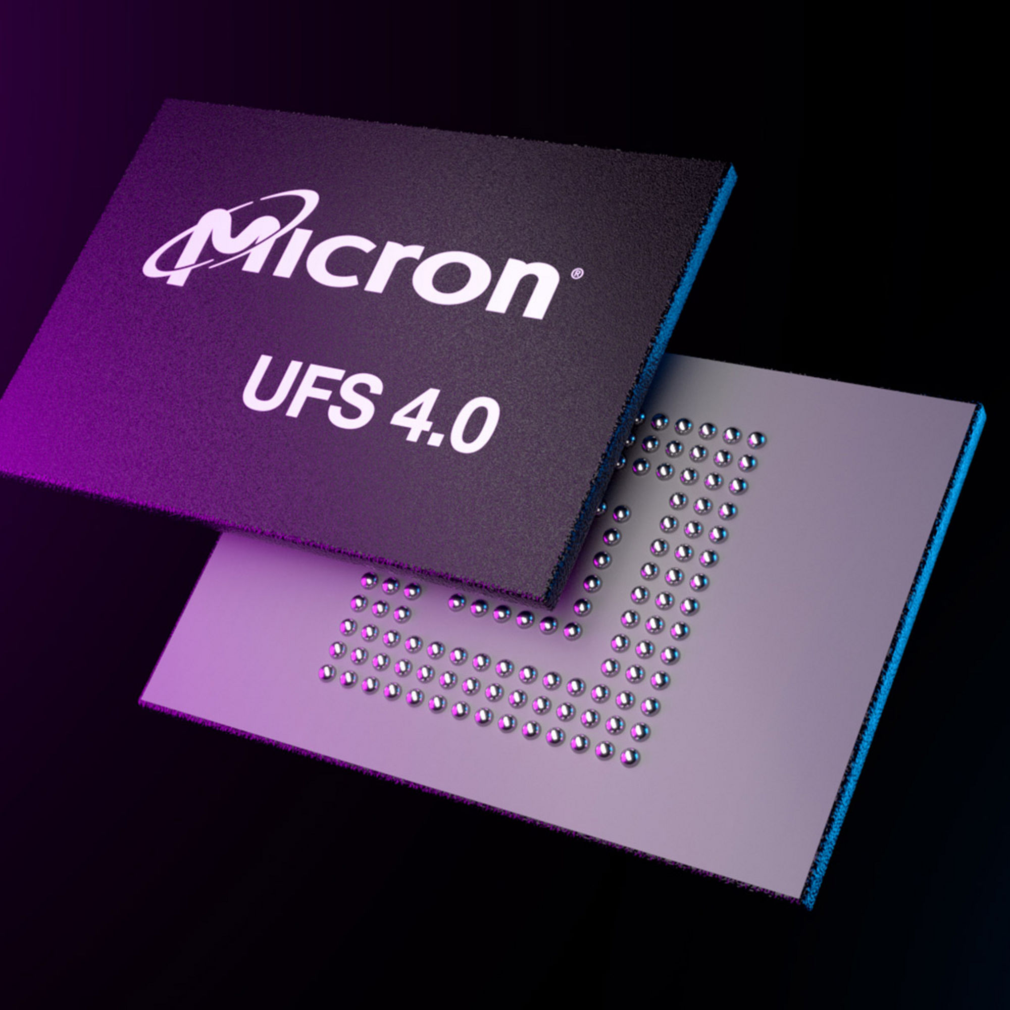 Micron UFS 4.0 chip front and back