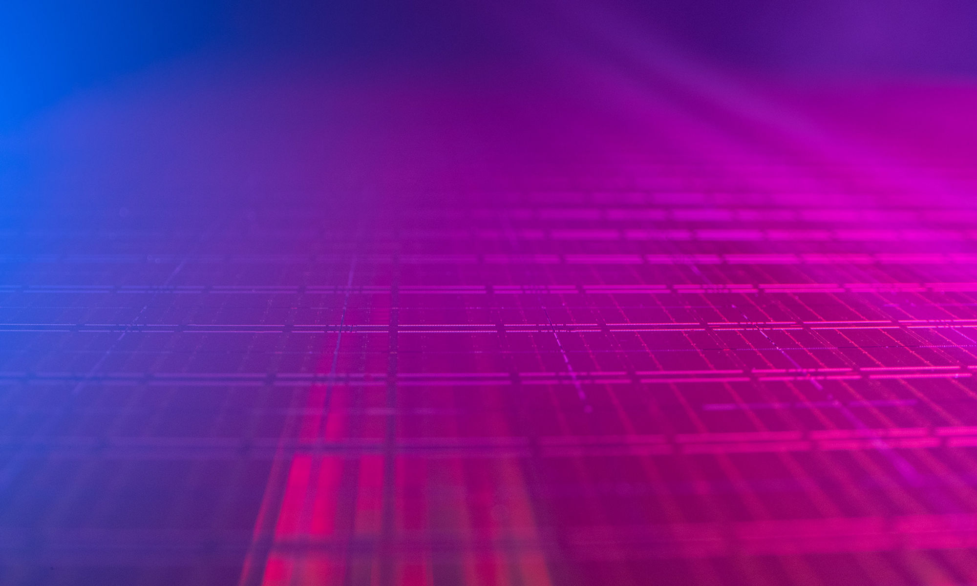 Abstract image of wafer in pink and blue