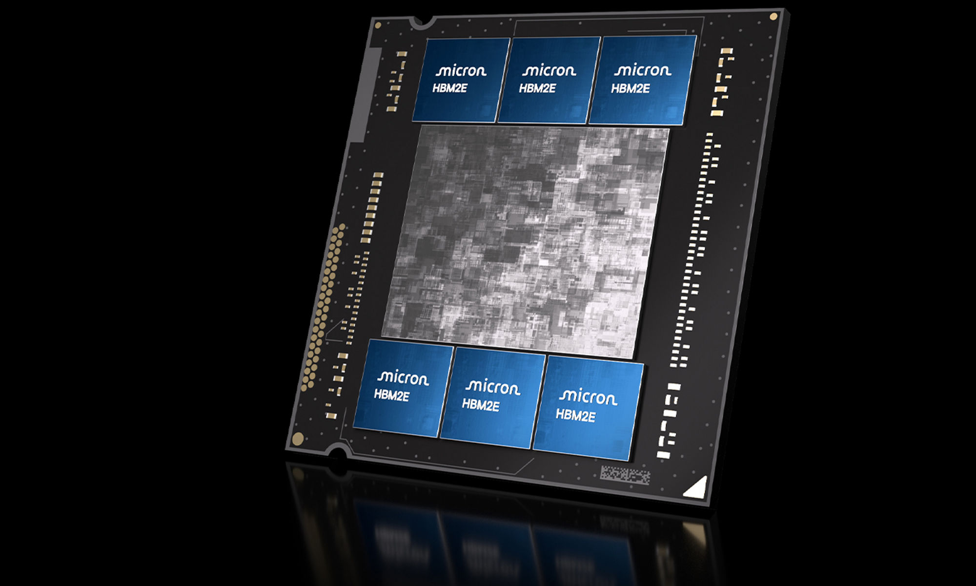 Rendering of Micron HBM2e product