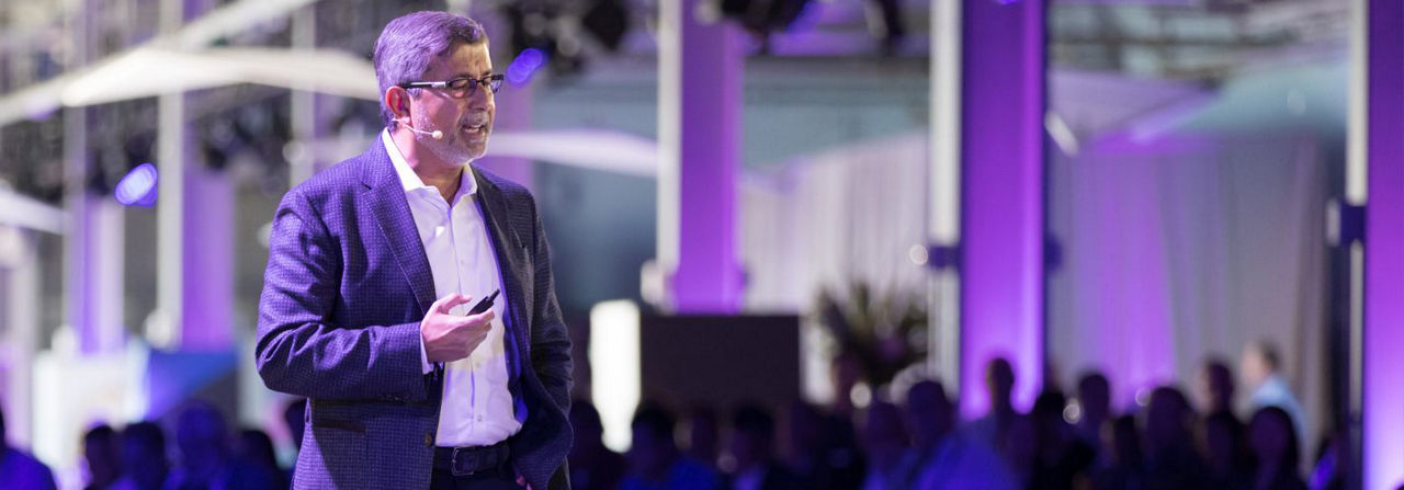 Sanjay Mehrotra speaking at Micron Insight 2019
