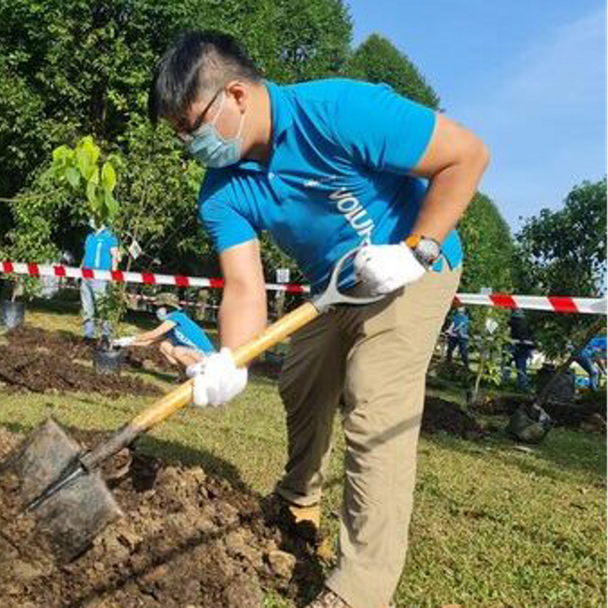 Micron Singapore workers doing community projects