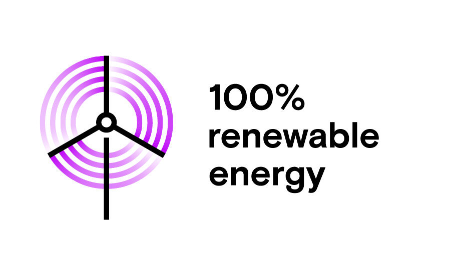 100% renewable energy