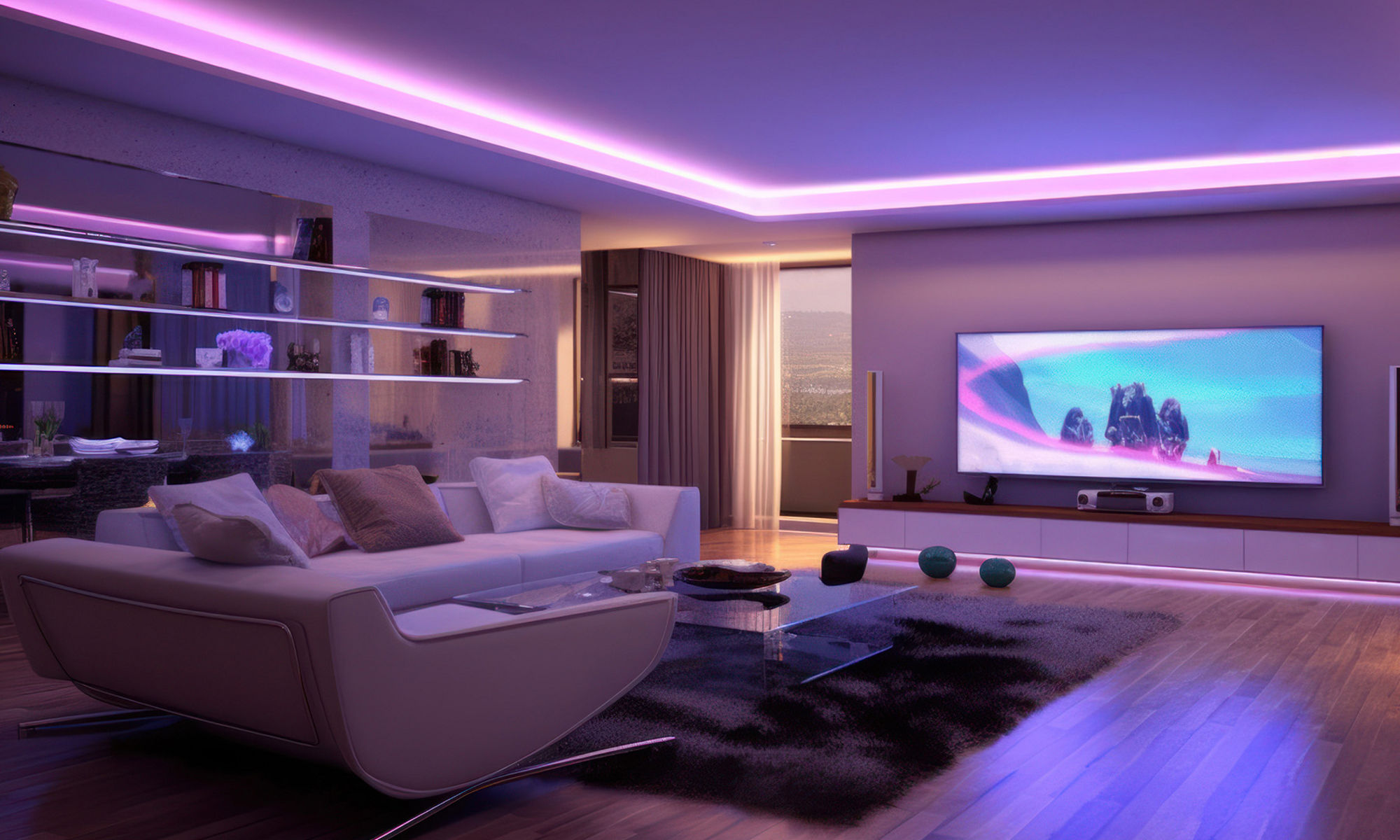 Interior view of modern living room