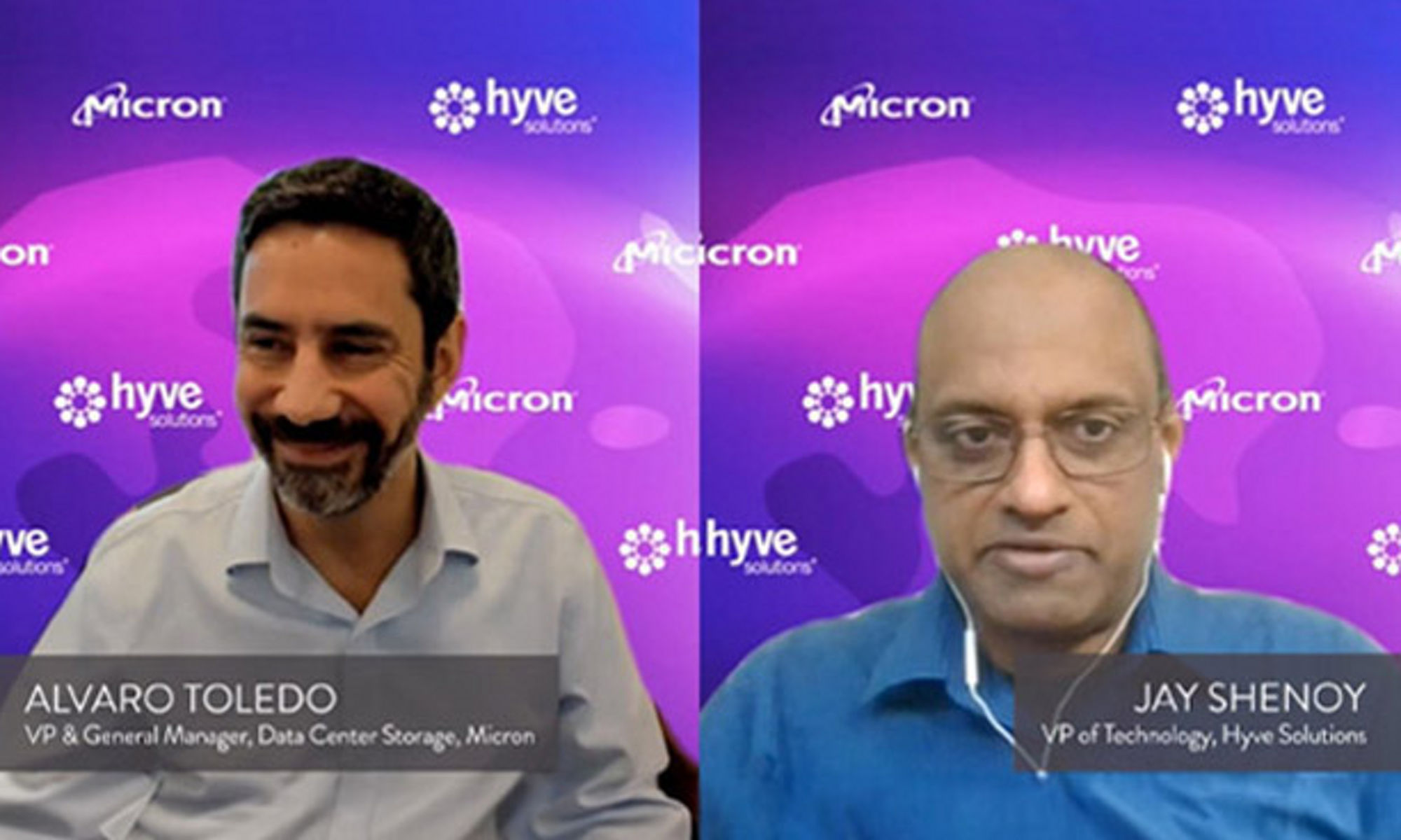 Hyve Solutions 的 Jay Shenoy 和美光副总裁 Alvaro Toledo 的视频